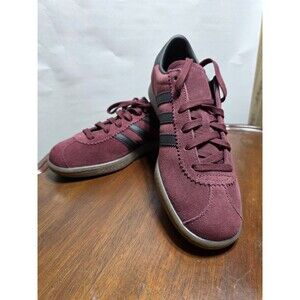 Adidas STADT Burgundy Black Gum Suede Sneakers Mens 8.5 JQ9009